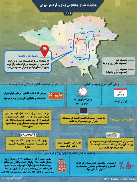 ضوابط جدید طرح ترافیک تهران  - تیر98